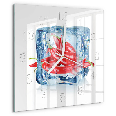 Square wall clock Chili with Ice Cream