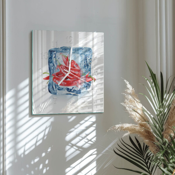 Square wall clock Chili with Ice Cream