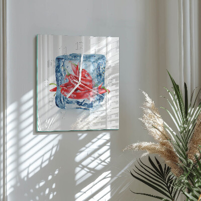 Square wall clock Chili with Ice Cream