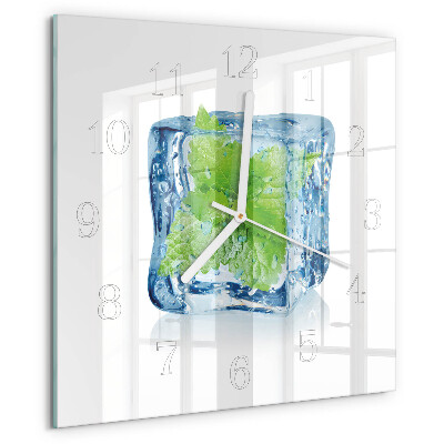 Square wall clock Ice Mint