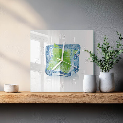 Square wall clock Ice Mint