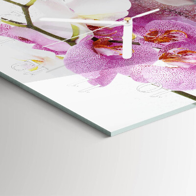Square wall clock Orchid