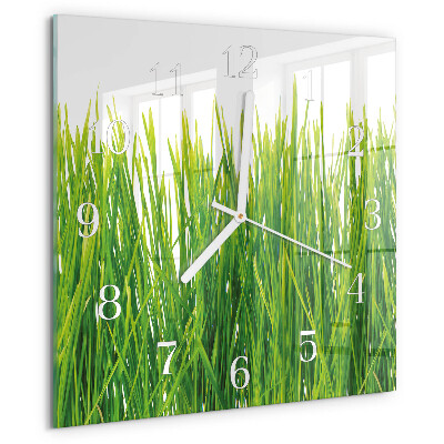 Square wall clock Grass