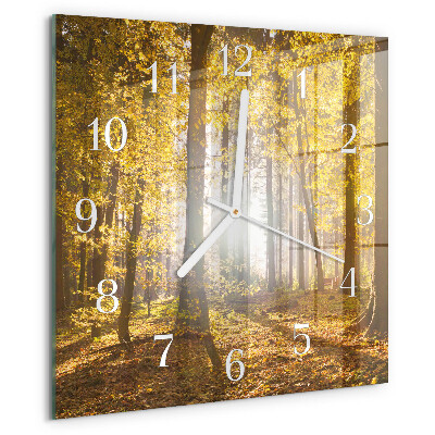 Square wall clock Autumn in the Forest