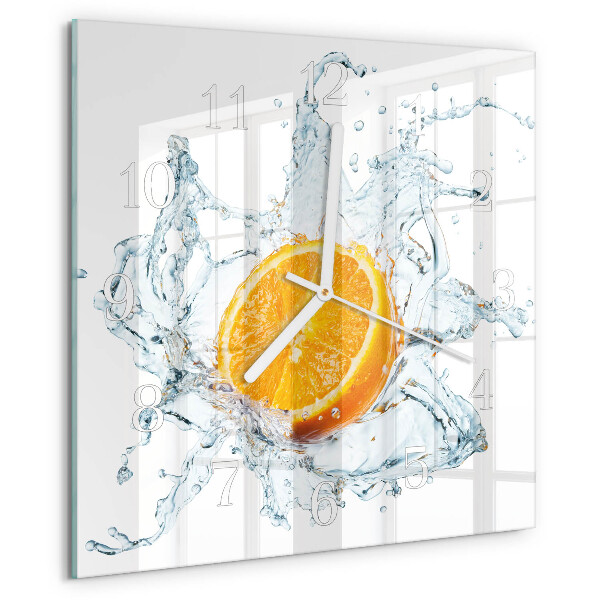 Square wall clock Water