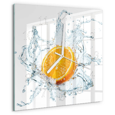 Square wall clock Water