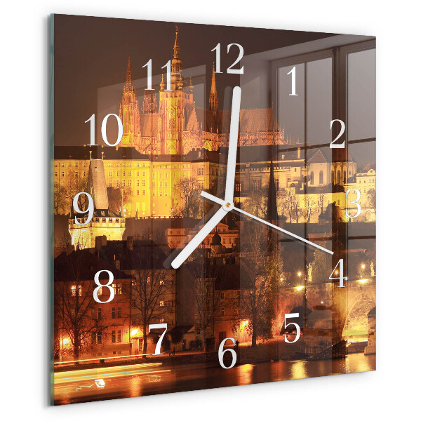 Square wall clock Prague