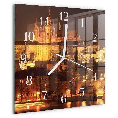 Square wall clock Prague