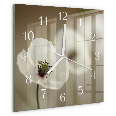 Square wall clock Poppy