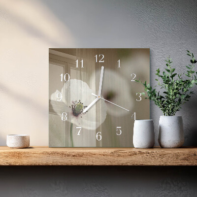 Square wall clock Poppy