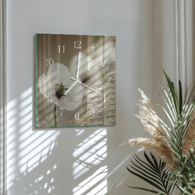 Square wall clock Poppy