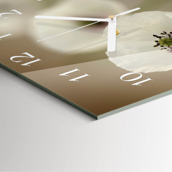 Square wall clock Poppy