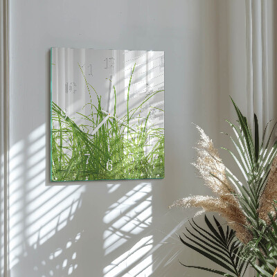 Square wall clock Grass