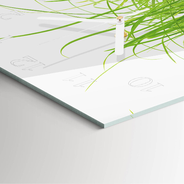 Square wall clock Grass
