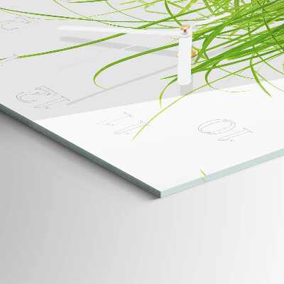 Square wall clock Grass