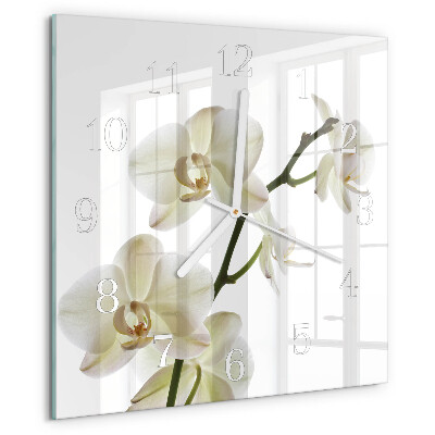 Square wall clock Orchid