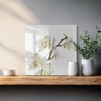 Square wall clock Orchid