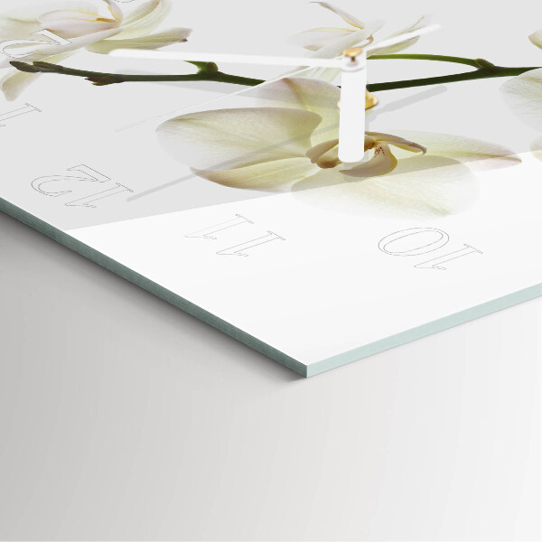 Square wall clock Orchid
