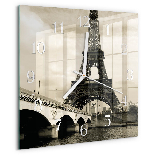 Square wall clock Paris