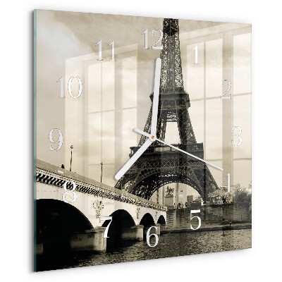 Square wall clock Paris