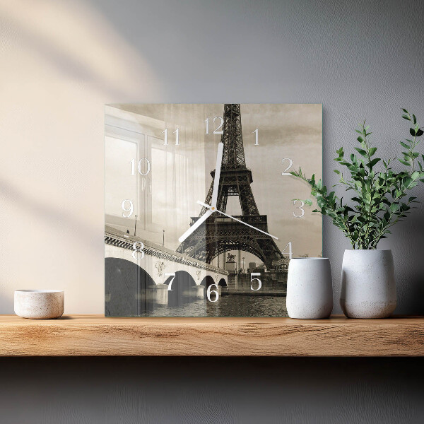Square wall clock Paris