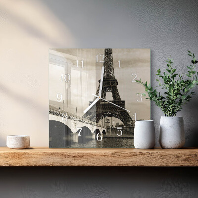 Square wall clock Paris