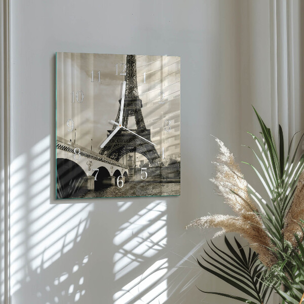 Square wall clock Paris