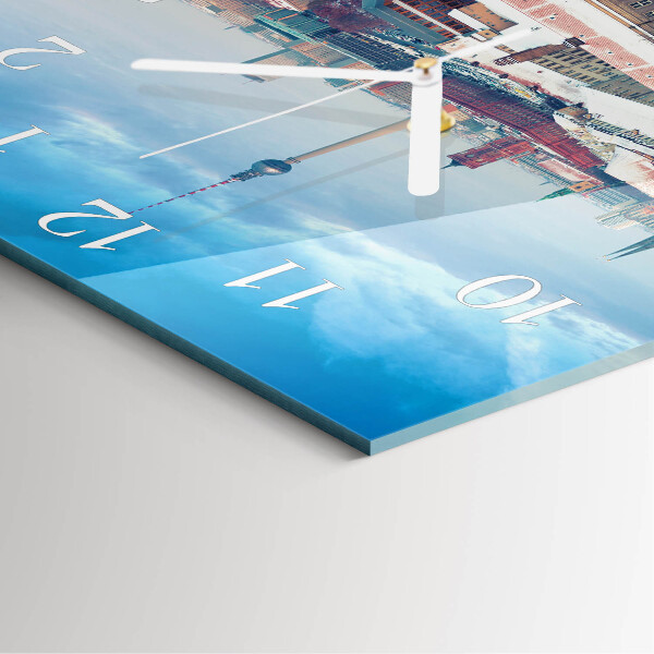 Square wall clock Winter City
