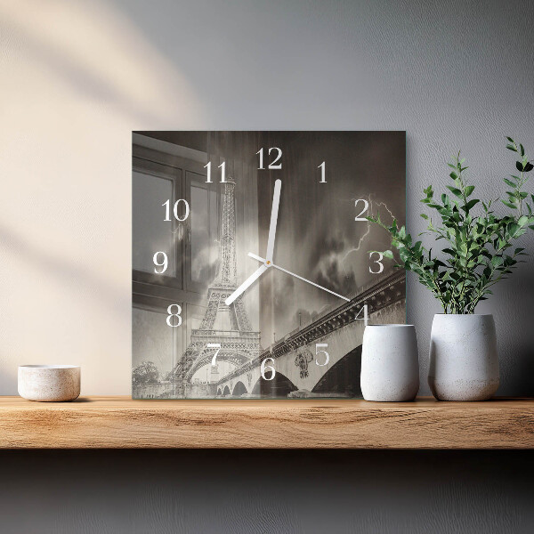 Square wall clock Paris