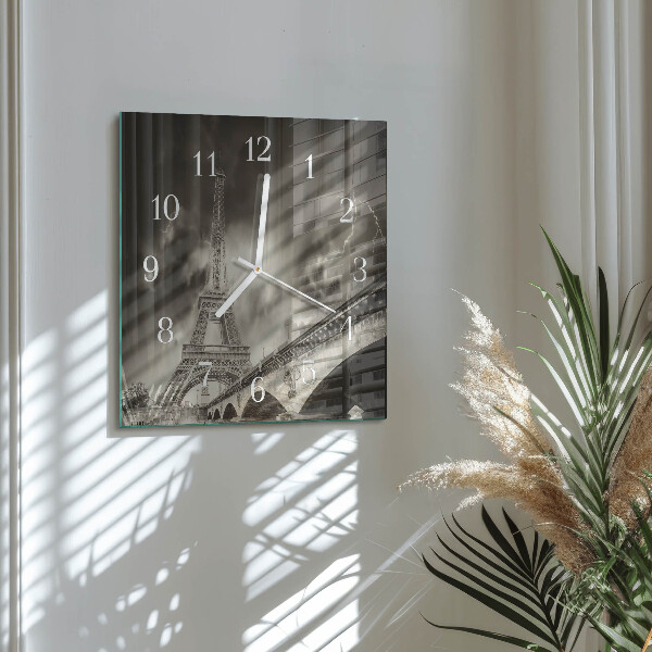 Square wall clock Paris