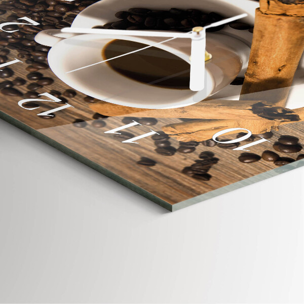 Square wall clock Cinnamon Coffee