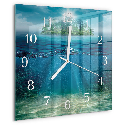 Square wall clock Seabed