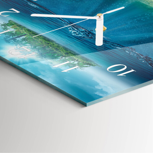 Square wall clock Seabed