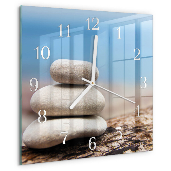 Square wall clock Stones