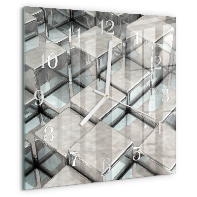 Square wall clock Dice