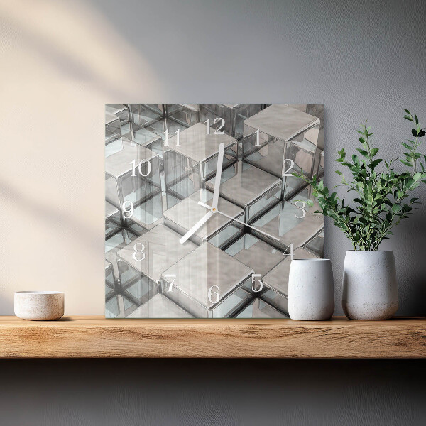 Square wall clock Dice