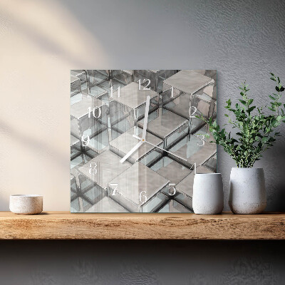 Square wall clock Dice