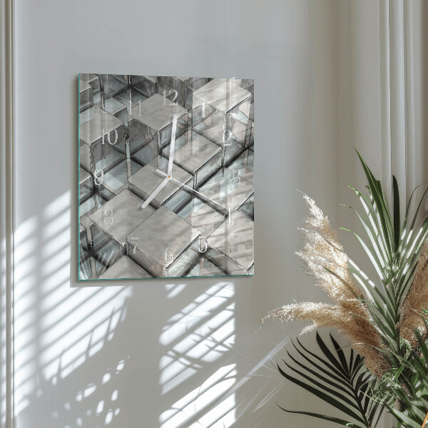 Square wall clock Dice