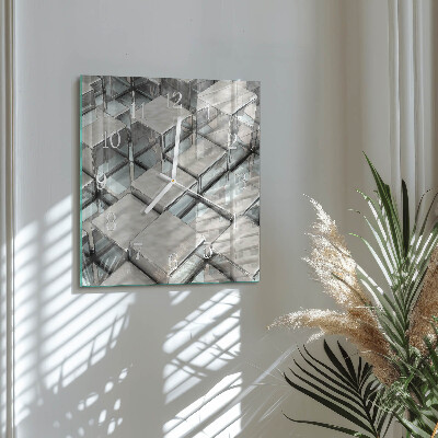 Square wall clock Dice