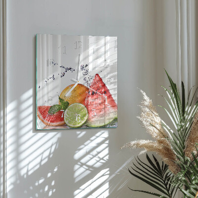 Square wall clock Fruit