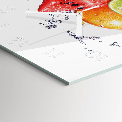 Square wall clock Fruit