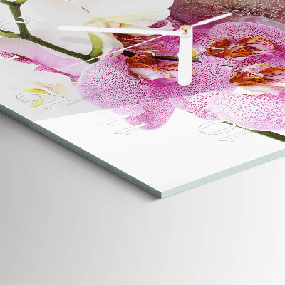 Square wall clock Orchid