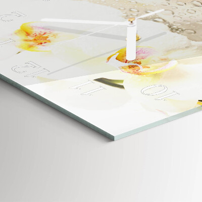 Square wall clock Orchid