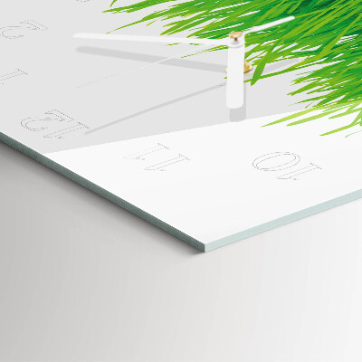 Square wall clock Grass