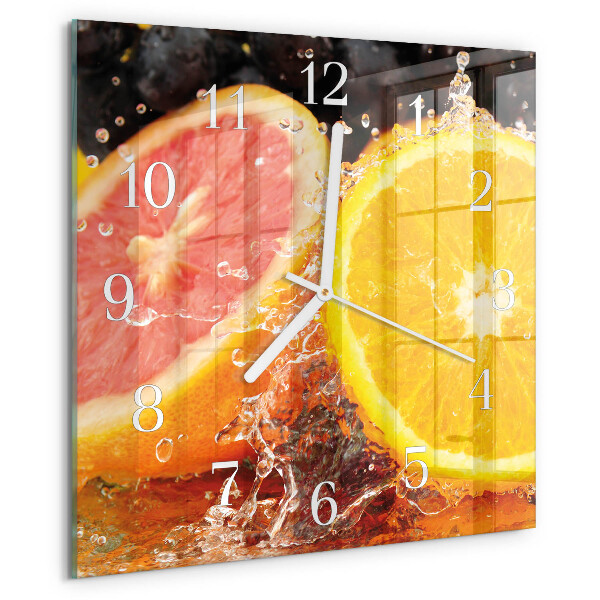 Square wall clock Fruit