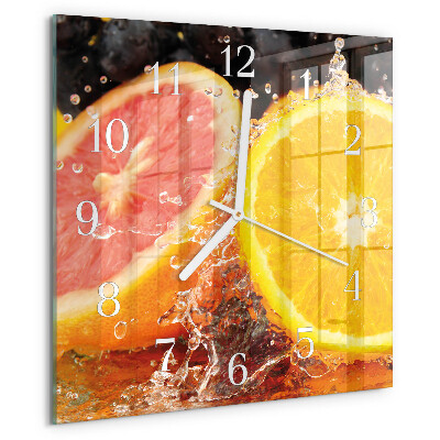 Square wall clock Fruit