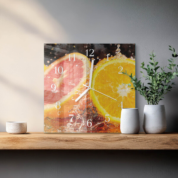 Square wall clock Fruit