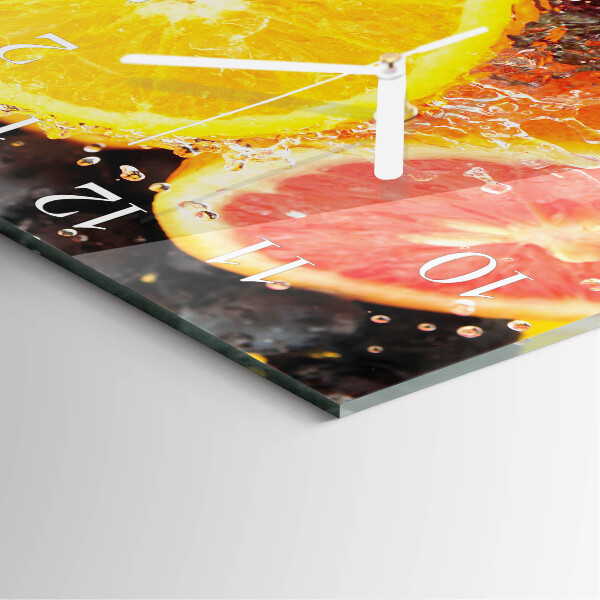 Square wall clock Fruit