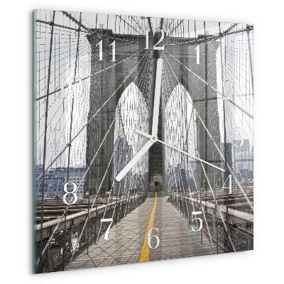 Square wall clock Brooklyn Bridge