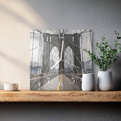 Square wall clock Brooklyn Bridge